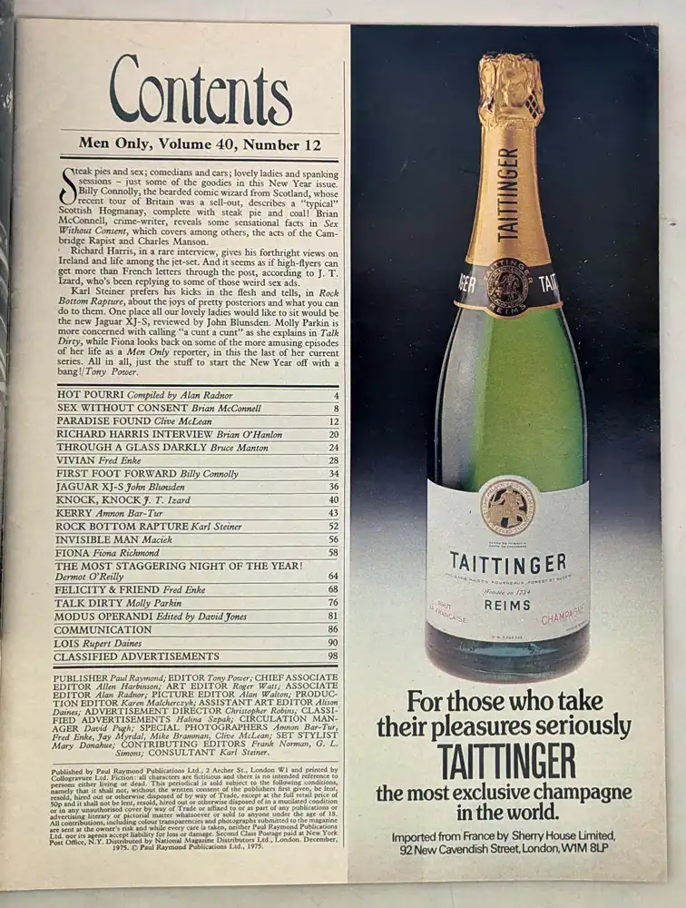 Men Only Vintage Adult Magazine - December 1975