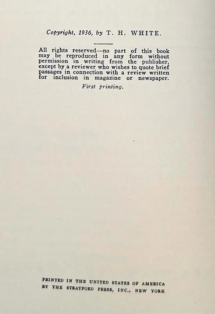 England Have My Bones - T. H. White 1936 | 1st Edition England Have My Bones - T. H. White 1936 | 1st Edition